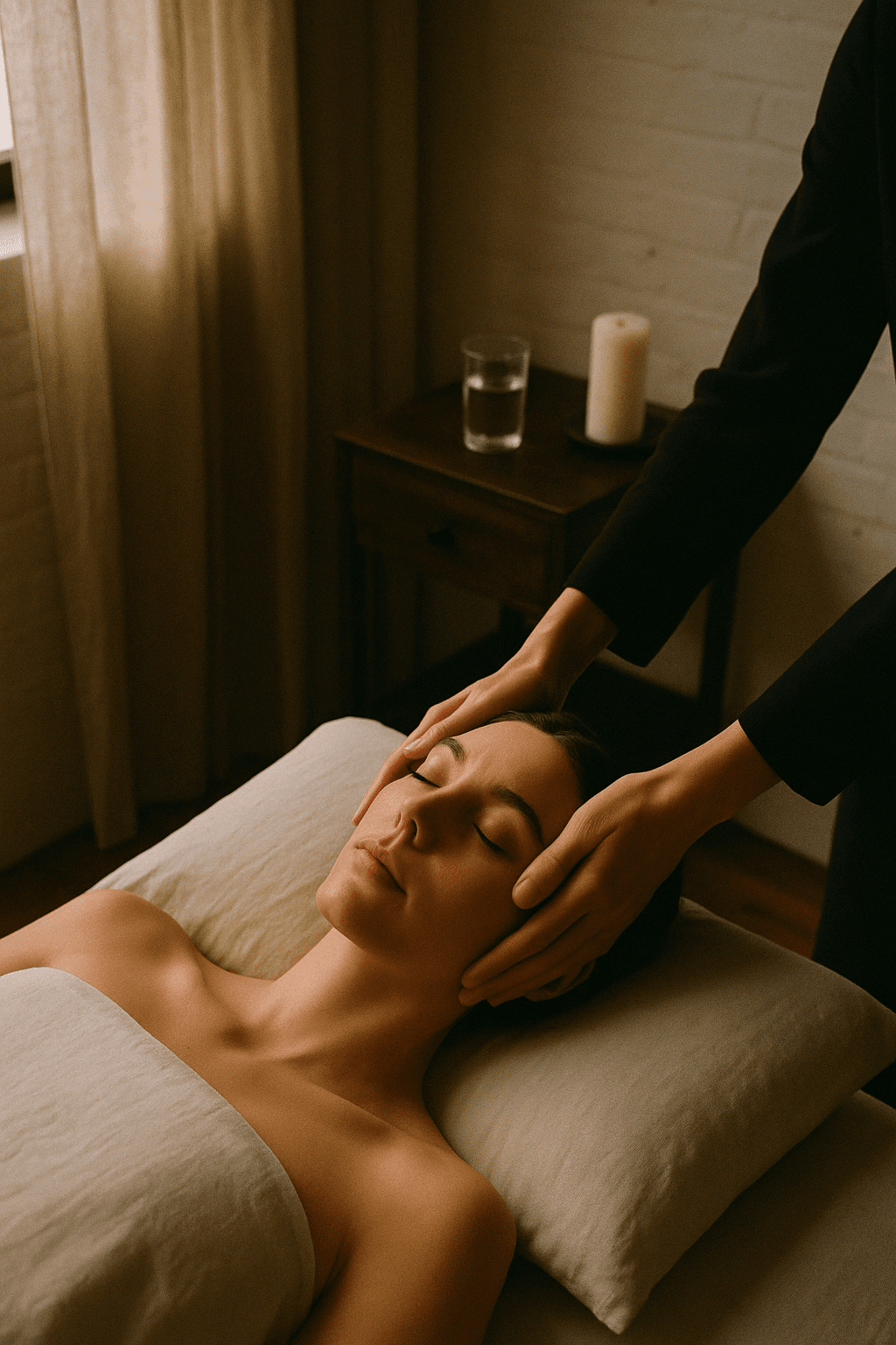 A lymphatic facial on your own pillow
