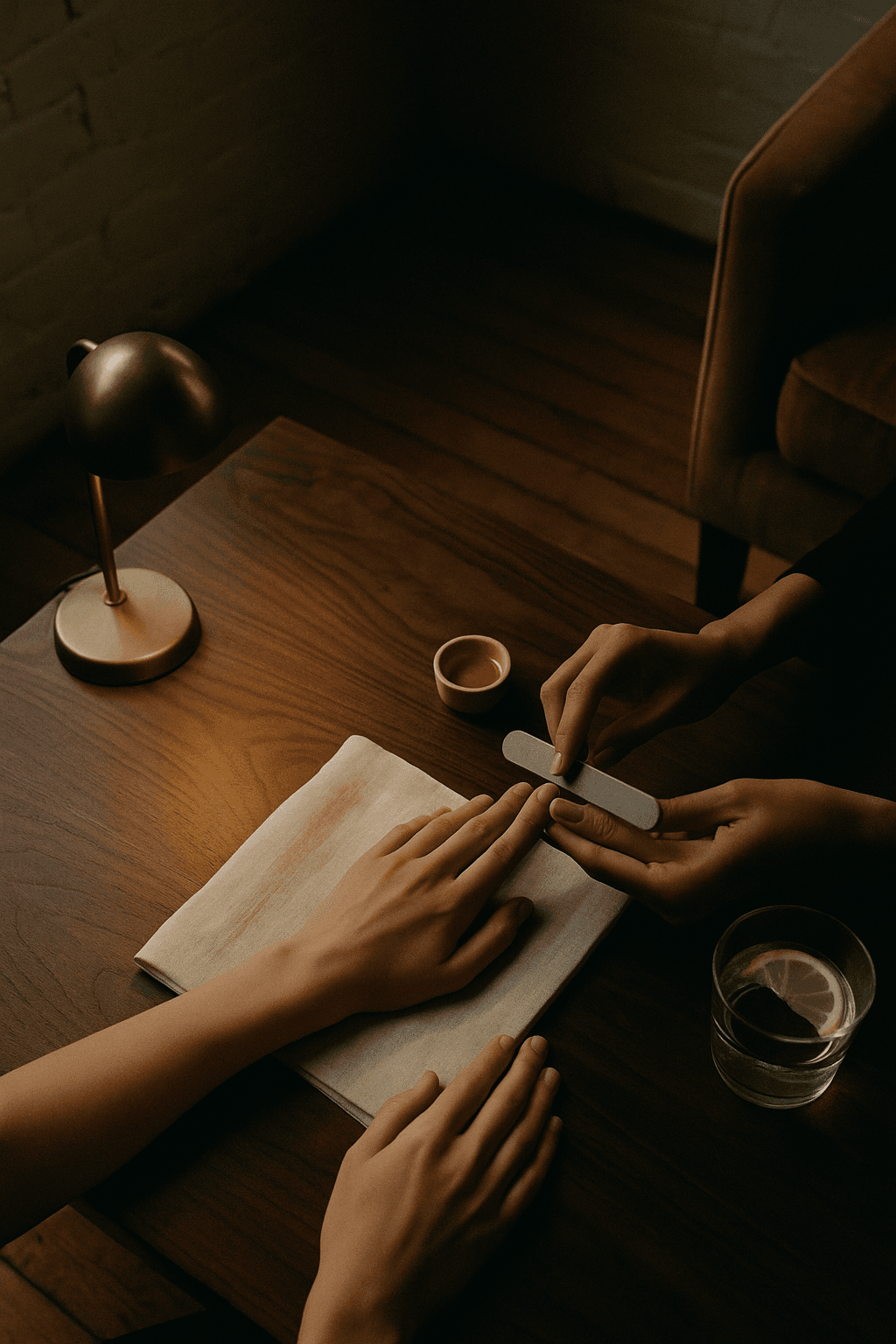 A quiet manicure at your coffee table